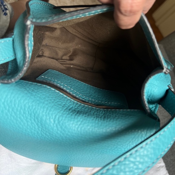 Chloe Light Blue Leather Mini Marcie Crossbody Bag Turquoise Summer Bag - Picture 11 of 15